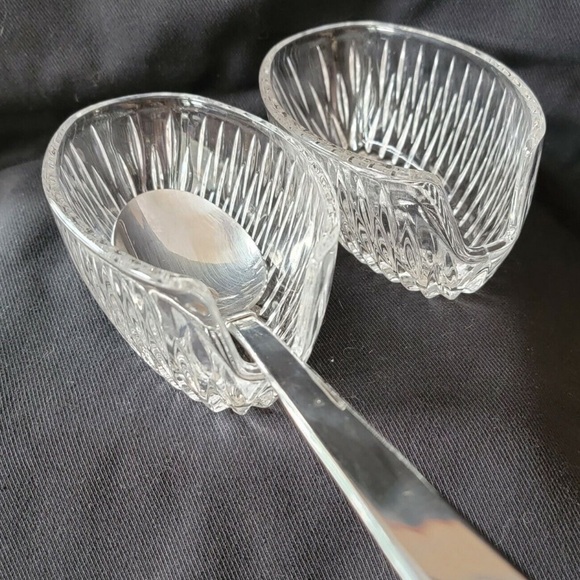 Princess House Crystal silverware set of 2 Royal Highlights Pattern Starburst - Picture 3 of 6